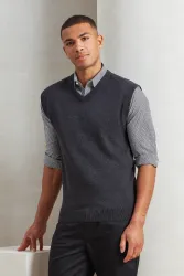 MEN'S V-NECK SLEEVELESS SWEATER