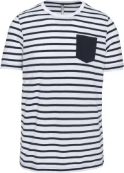 Striped White/Navy