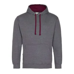 Charcoal Grey/Burgundy