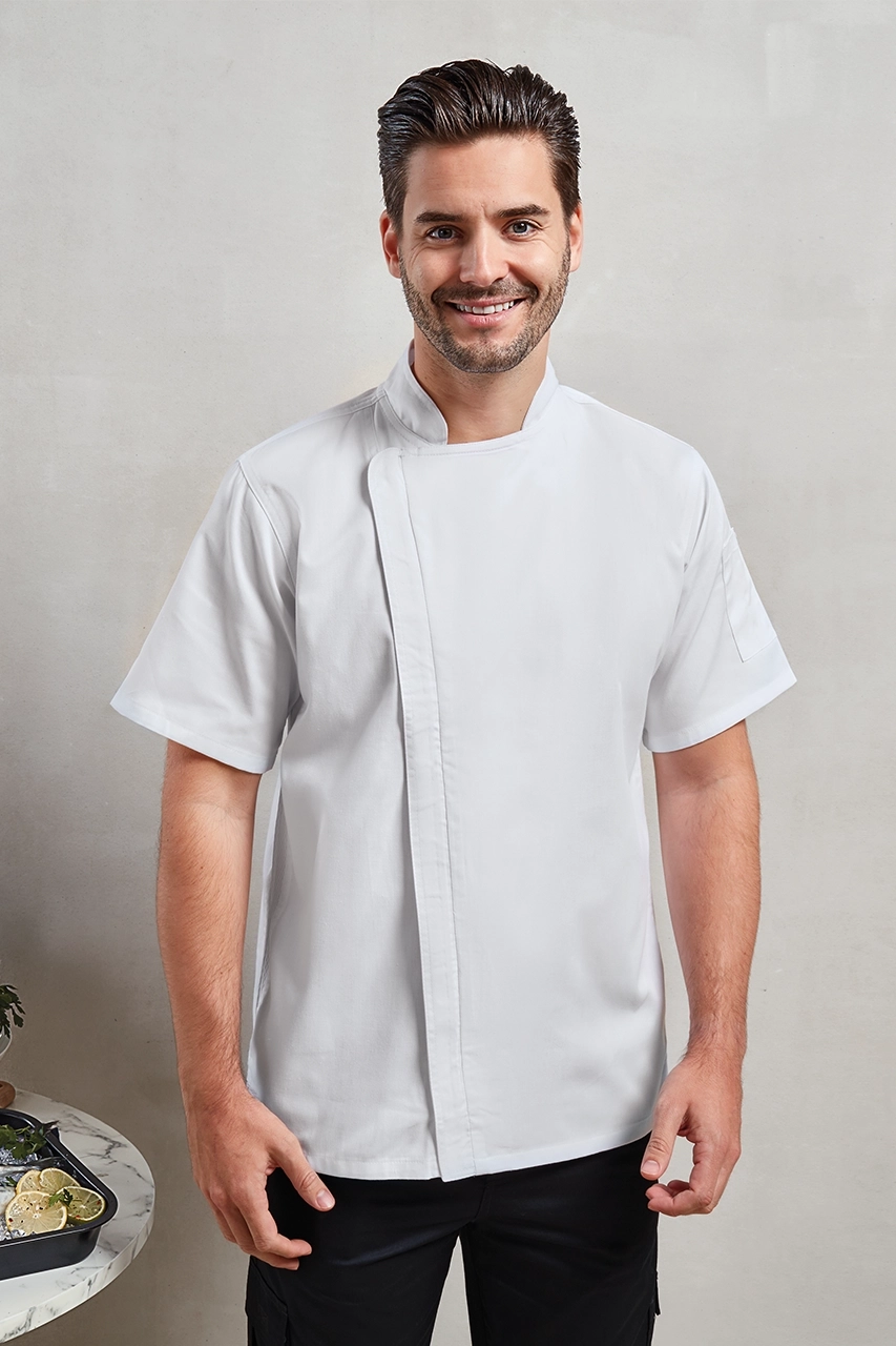 CHEF'S ZIP-CLOSE SHORT SLEEVE JACKET