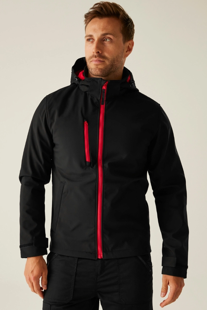 VENTURER 3 LAYER HOODED PRINTABLE SOFTSHELL JACKET