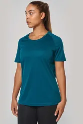 LADIES' RECYCLED ROUND NECK SPORTS T-SHIRT