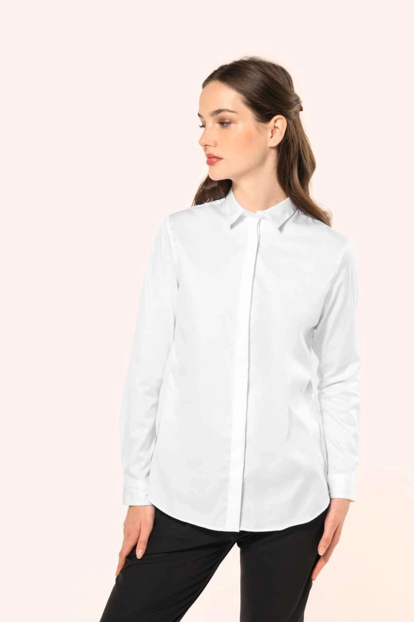 LADIES' LONG-SLEEVED TWILL SHIRT