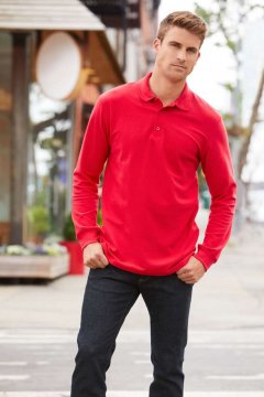PREMIUM COTTON® ADULT LONG SLEEVE DOUBLE PIQUÉ POLO