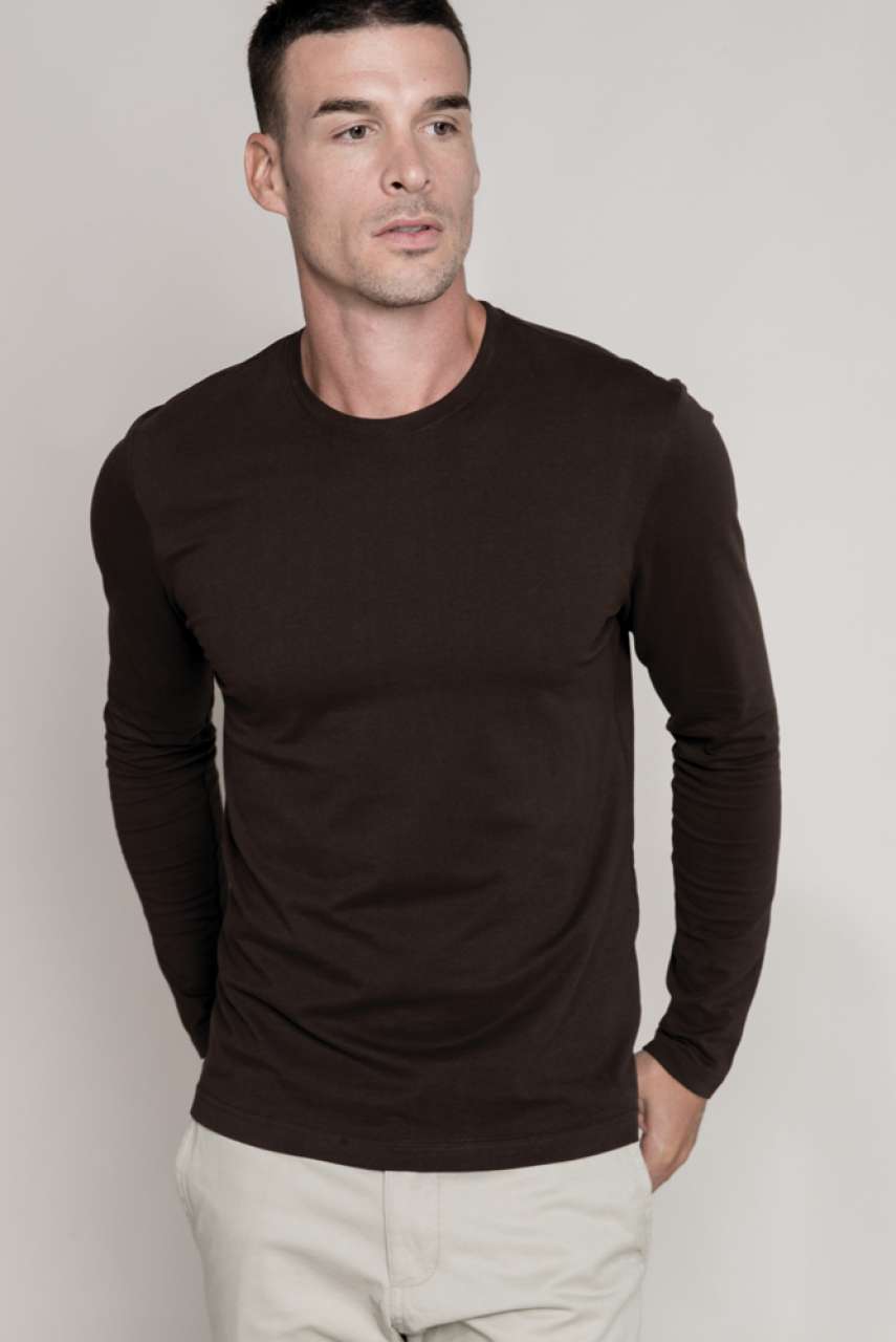 MEN'S LONG-SLEEVED CREW NECK T-SHIRT