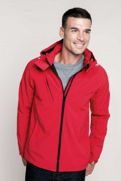 MEN'S DETACHABLE HOODED SOFTSHELL JACKET