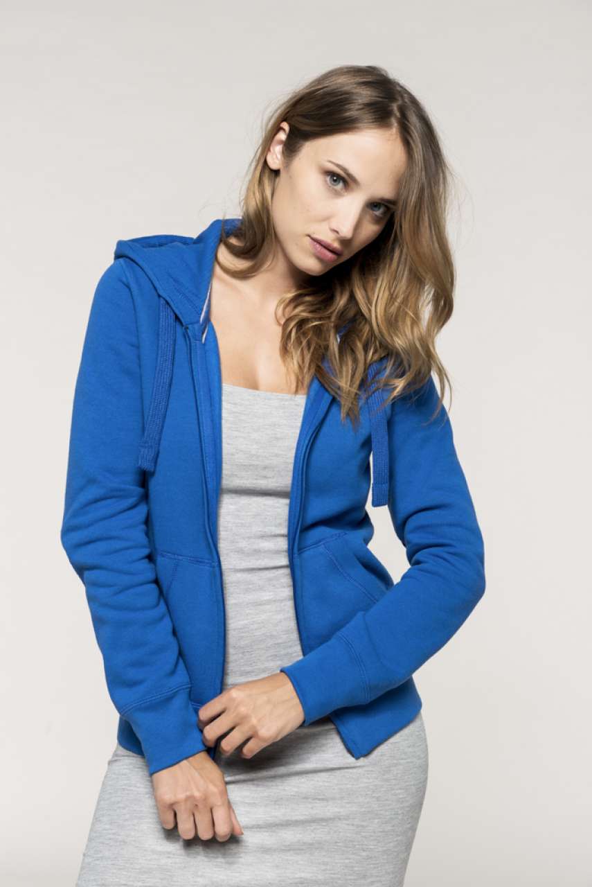 LADIES' FULL ZIP HOODED SWEATSHIRT