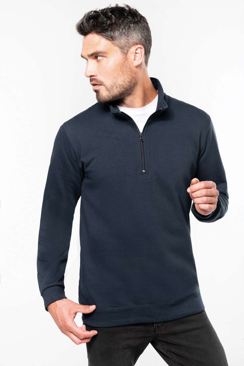 ZIP NECK SWEATSHIRT
