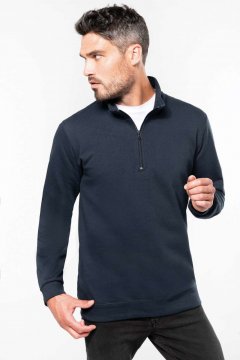 ZIP NECK SWEATSHIRT