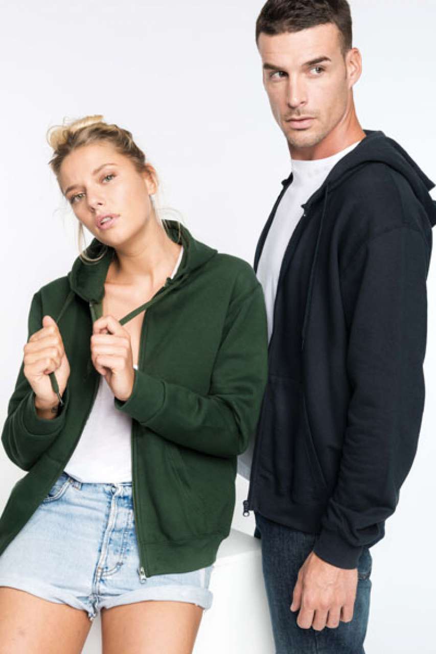FULL ZIP HOODED SWEATSHIRT