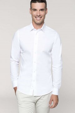 MEN’S LONG-SLEEVED COTTON POPLIN SHIRT