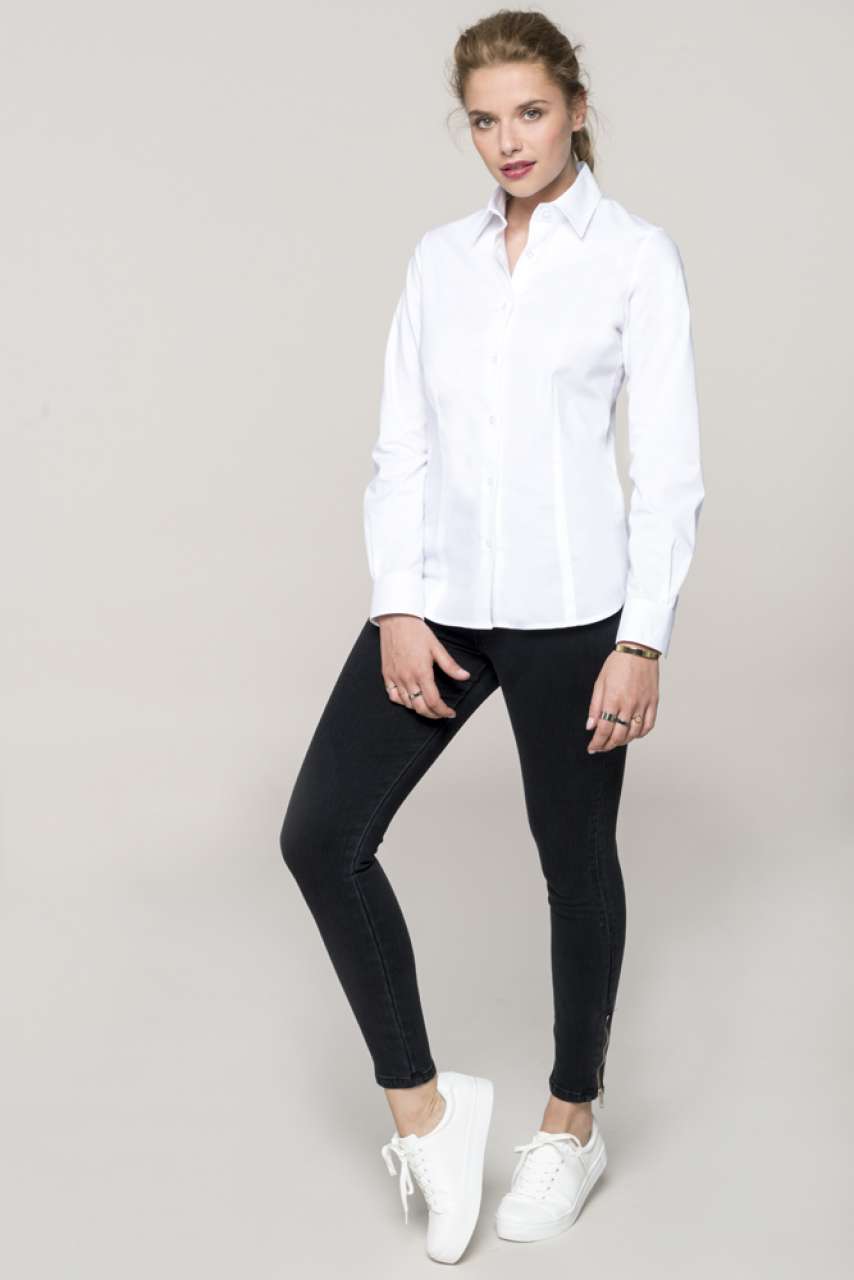 LADIES' LONG-SLEEVED STRETCH SHIRT