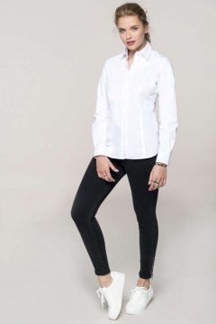 LADIES' LONG-SLEEVED STRETCH SHIRT