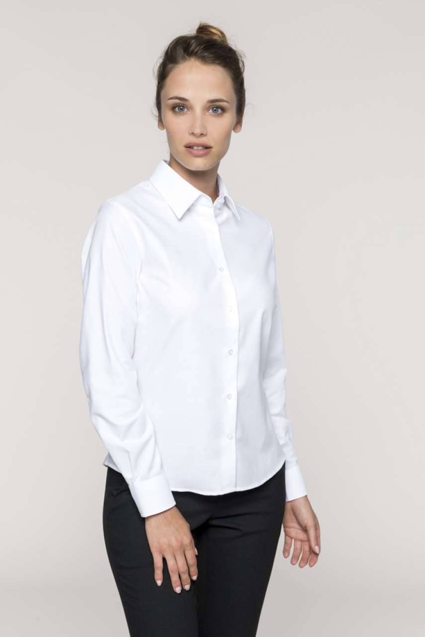 LADIES' LONG-SLEEVED OXFORD SHIRT