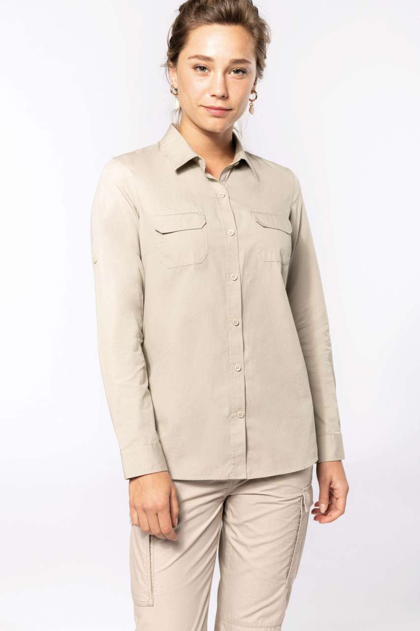 LADIES' LONG SLEEVED SAFARI SHIRT