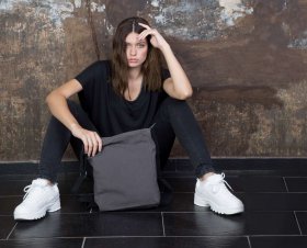 COTTON CANVAS SHOULDER BAG