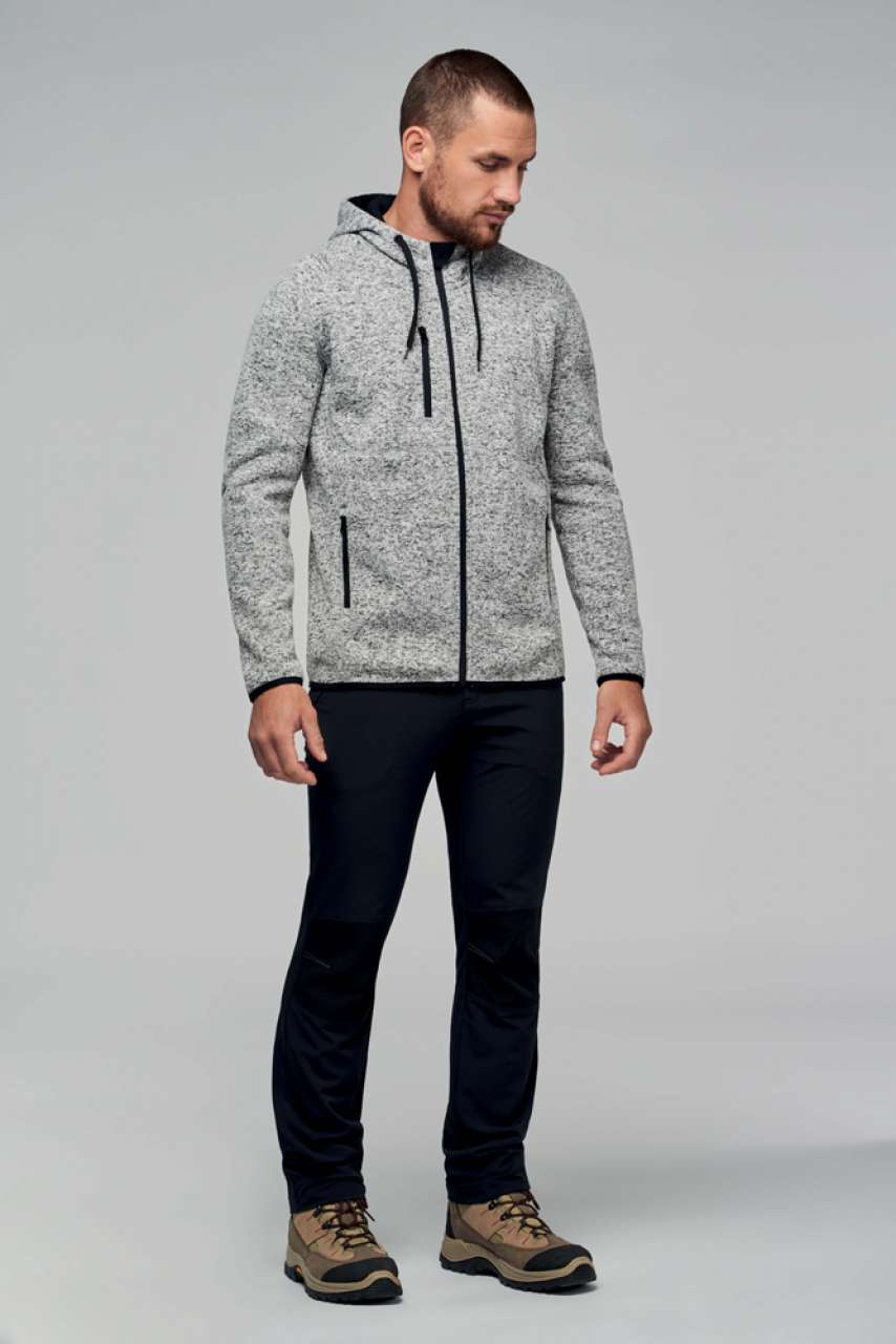 MEN'S HEATHER HOODED JACKET