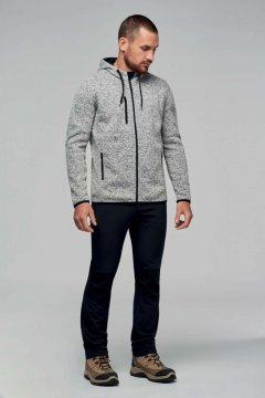 MEN'S HEATHER HOODED JACKET