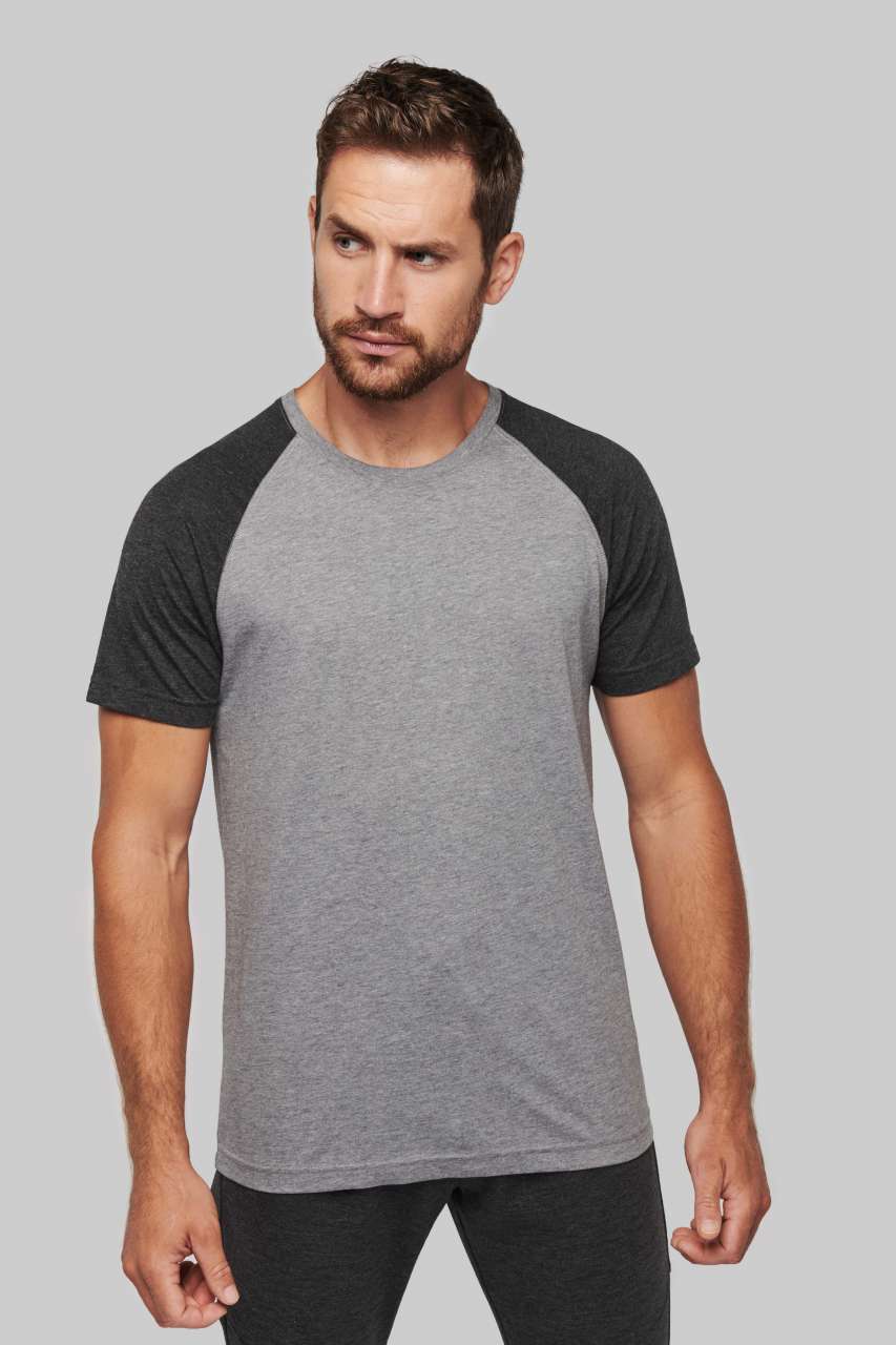 ADULT TRIBLEND TWO-TONE SPORTS SHORT-SLEEVED T-SHIRT