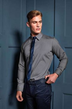 MEN’S LONG SLEEVE FITTED POPLIN SHIRT