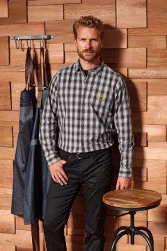 'MULLIGAN' CHECK - MEN'S LONG SLEEVE COTTON SHIRT