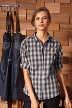 'MULLIGAN' CHECK - WOMEN'S LONG SLEEVE COTTON SHIRT