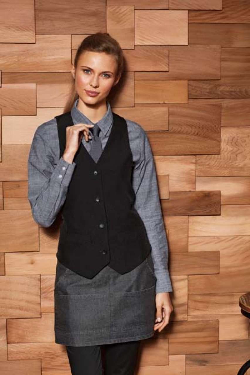 WOMEN'S LINED POLYESTER WAISTCOAT