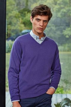 MEN'S KNITTED V-NECK SWEATER