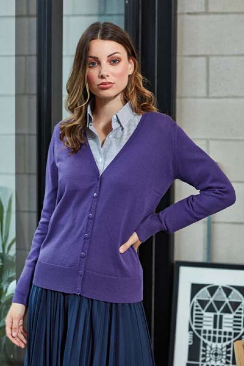 WOMEN'S BUTTON-THROUGH KNITTED CARDIGAN