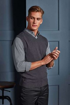 MEN'S V-NECK SLEEVELESS SWEATER