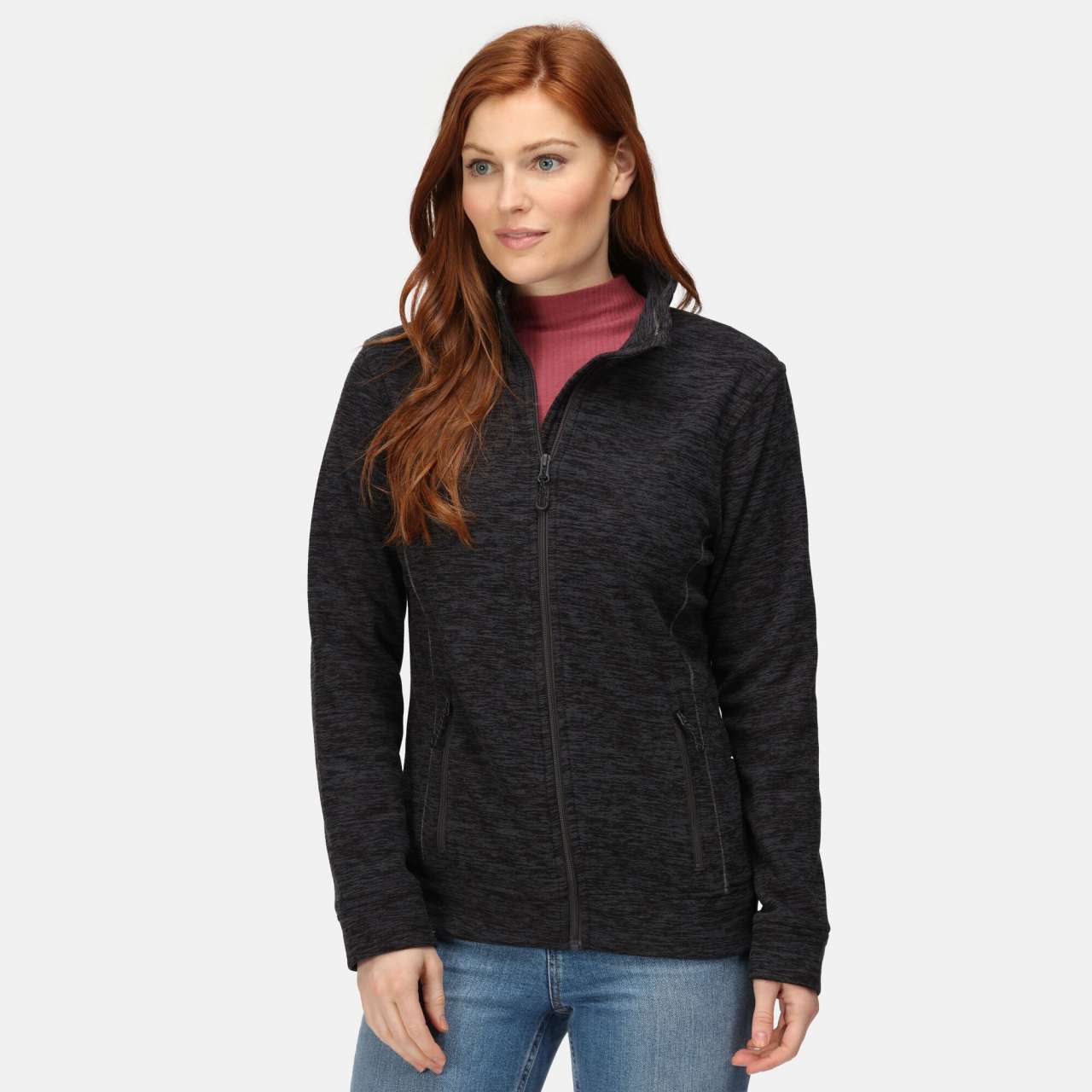 THORNLY WOMEN - FULL ZIP MARL FLEECE