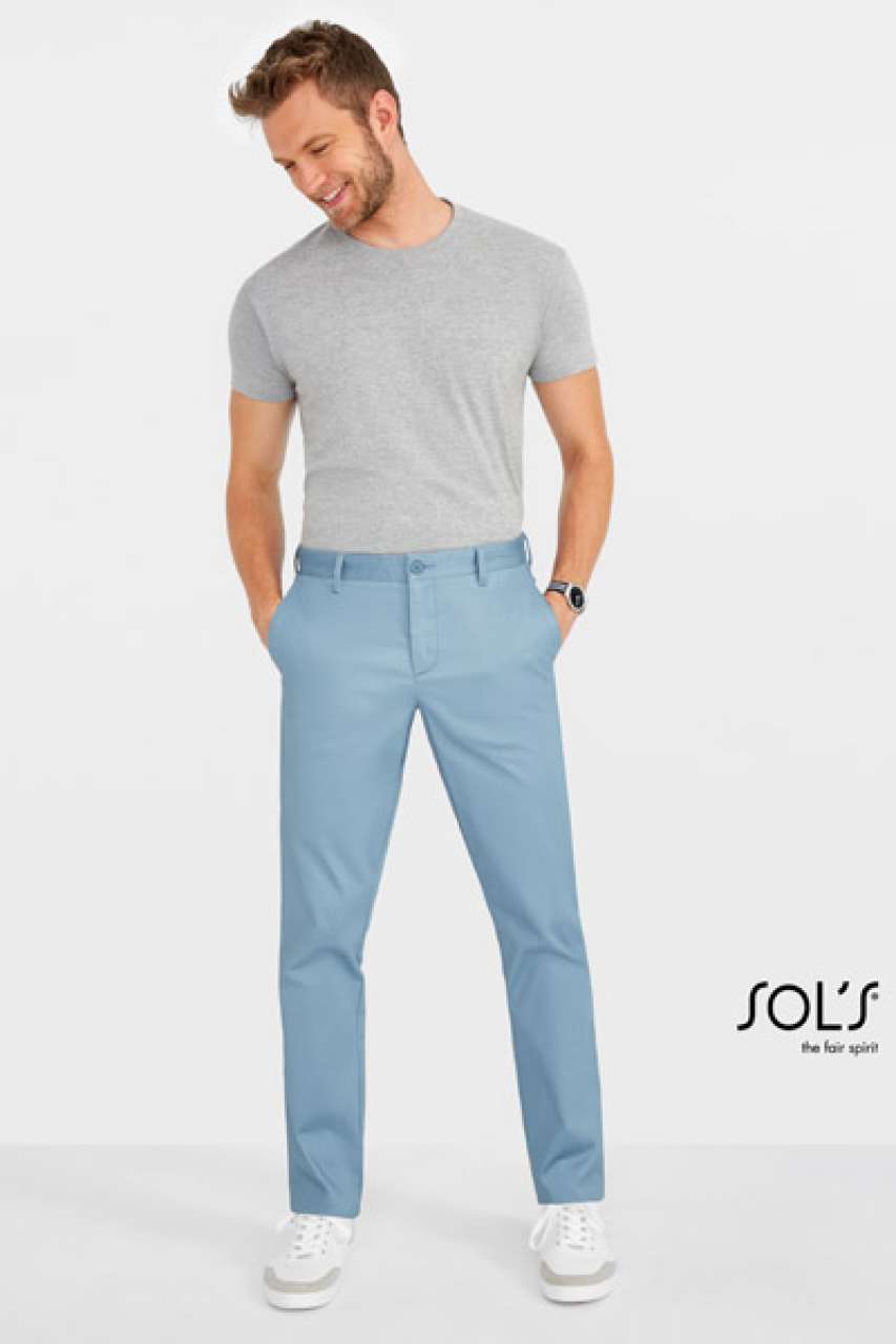 SOL'S JARED MEN - SATIN STRETCH TROUSERS