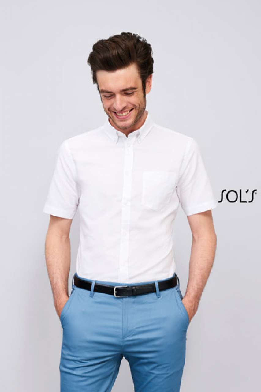 SOL'S BRISBANE FIT - SHORT SLEEVE OXFORD MEN'S SHIRT