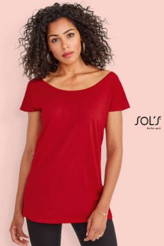 SOL'S MARYLIN - WOMEN’S SHORT SLEEVE LONG KIMONO T-SHIRT