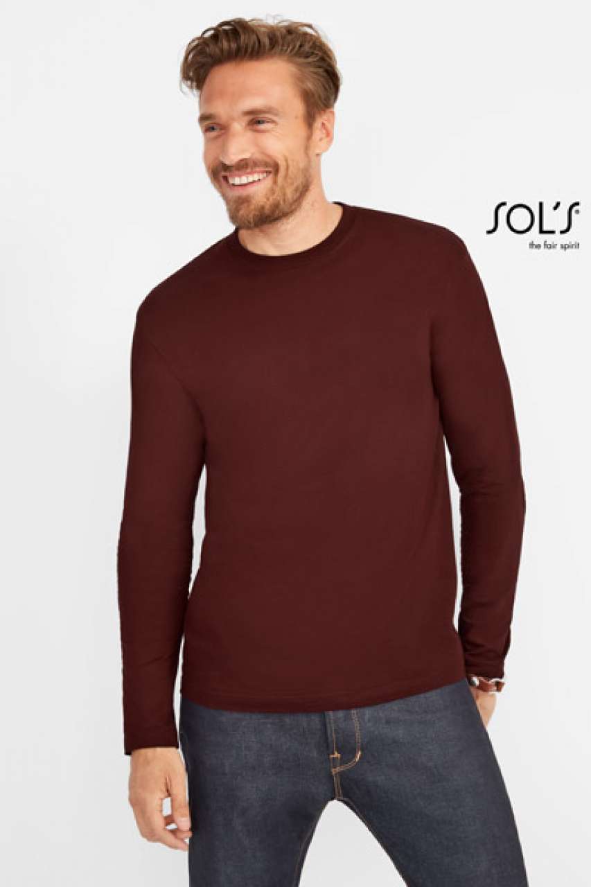 SOL'S MONARCH - MEN'S ROUND COLLAR LONG SLEEVE T-SHIRT