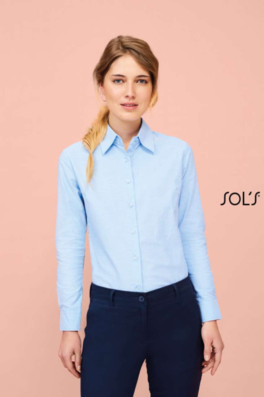 SOL'S EMBASSY - LONG SLEEVE OXFORD WOMEN'S SHIRT