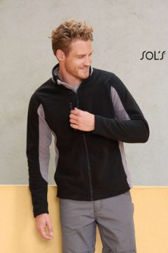 SOL'S NORDIC - MEN’S TWO-COLOUR ZIPPED FLEECE JACKET