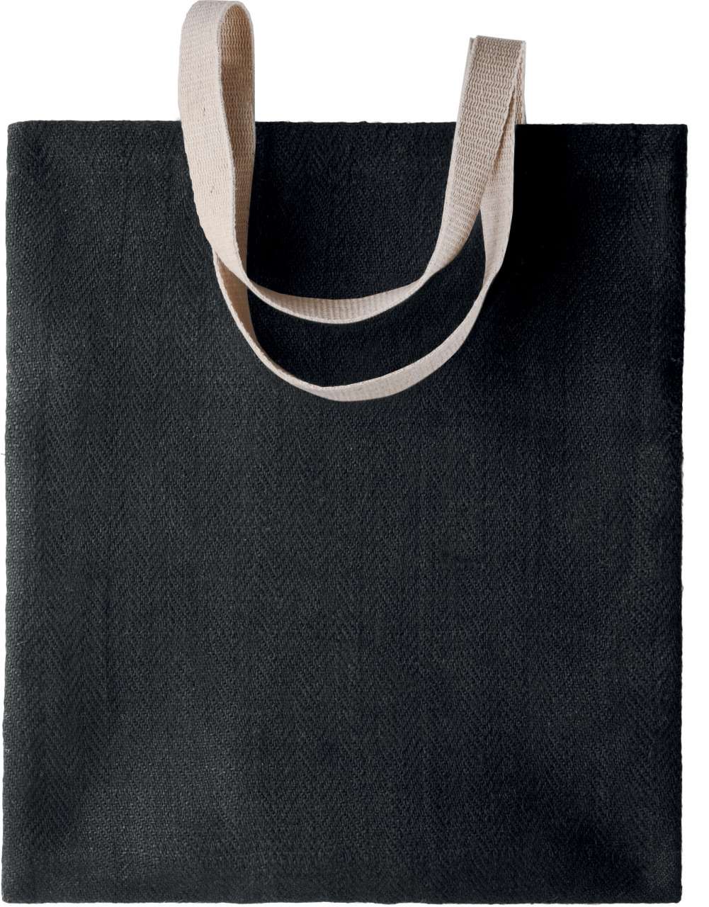 100% NATURAL YARN DYED JUTE BAG Black/Black U