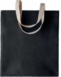 100% NATURAL YARN DYED JUTE BAG Black/Black U