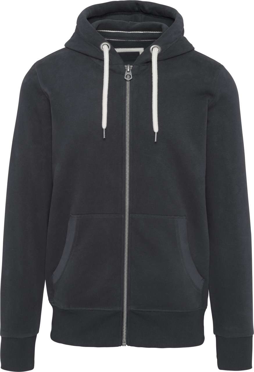 MEN’S VINTAGE ZIPPED HOODED SWEATSHIRT Vintage Charcoal S