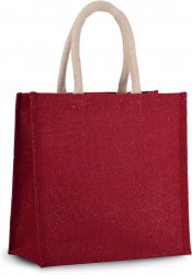 JUTE CANVAS TOTE - LARGE Black/Silver U